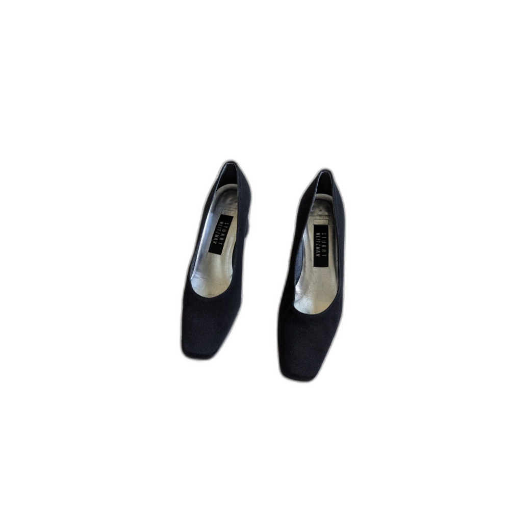 Vintage Stuart Weitzman Black Block Heel Pumps | Size 8 - Picture 3 of 7